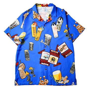 Blue Lounge Riot Woman Hawaiian Shirt