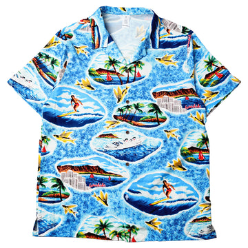 Honolulu Waikiki Island Hawaiian Shirt Womens