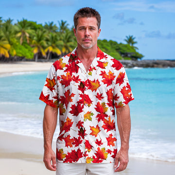 Maple Leaf Hawaiian Shirt
