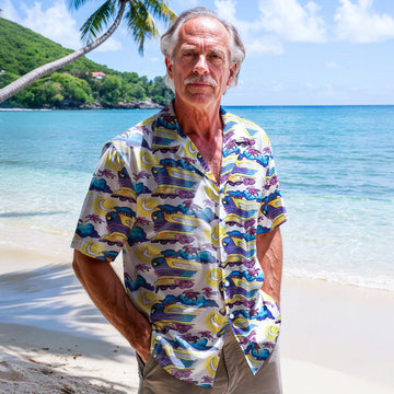 Neon Time Train Hawaiian Shirt