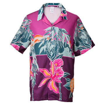 Purple Bamboo Bloom Hawaiian Shirt