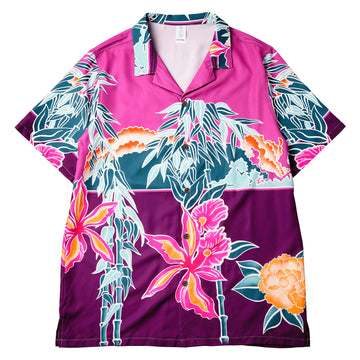 Purple Bamboo Bloom Woman Hawaiian Shirt
