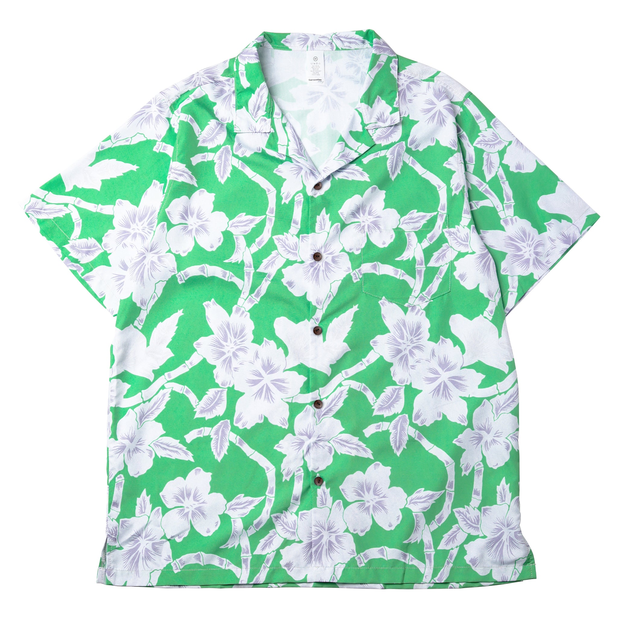 Bamboo Bloom Pocket Woman Hawaiian Shirt