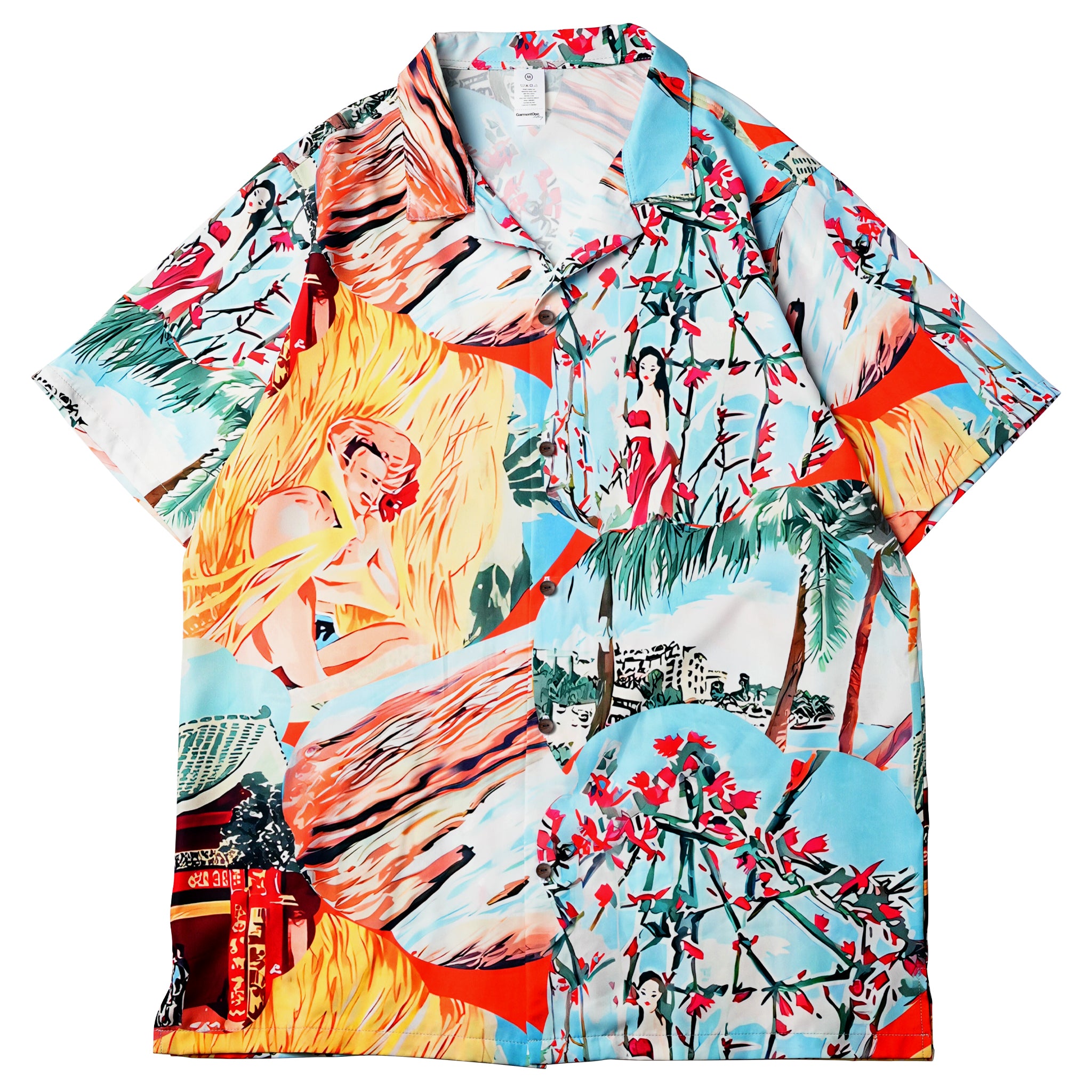 Retro Pin-Up Paradise Woman Hawaiian Shirt