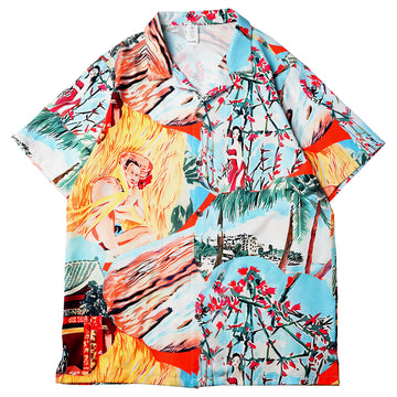 Retro Pin-Up Paradise Woman Hawaiian Shirt