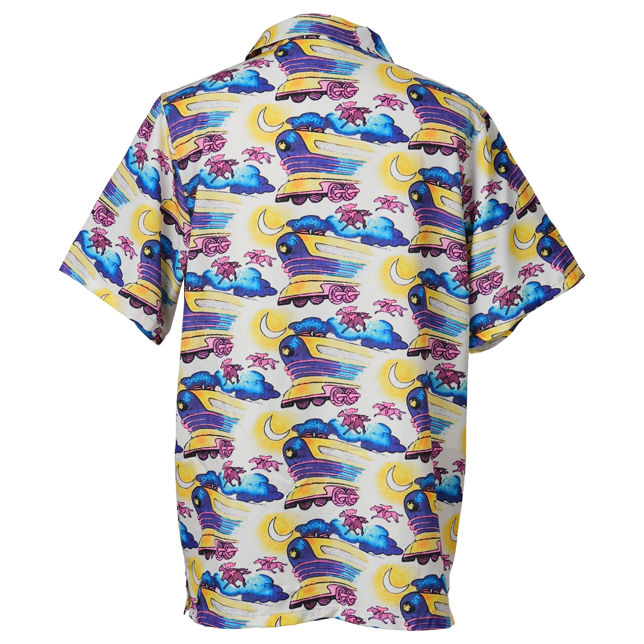 Neon Time Train Hawaiian Shirt