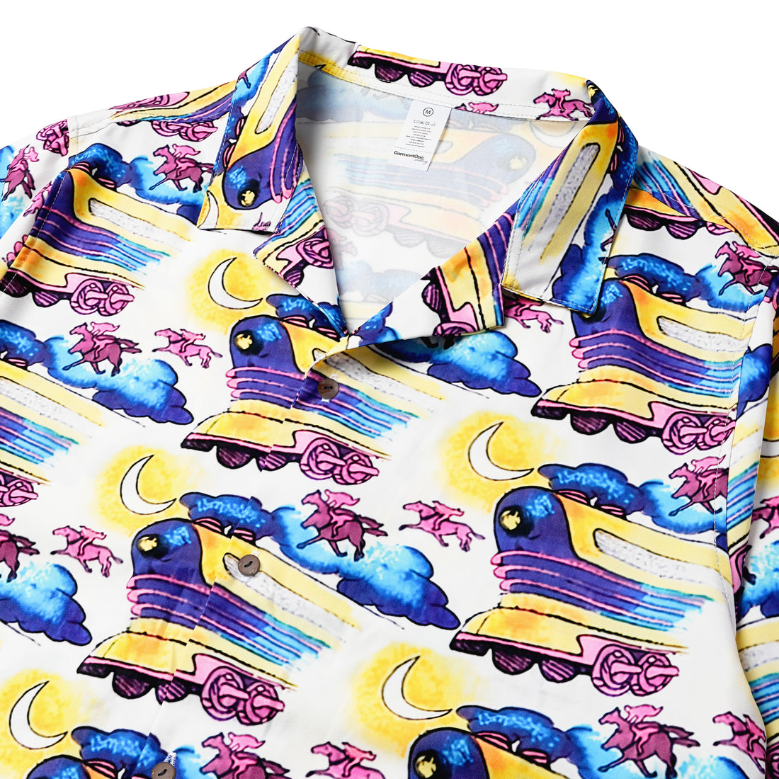 Neon Time Train  Women Hawaiian Shirt
