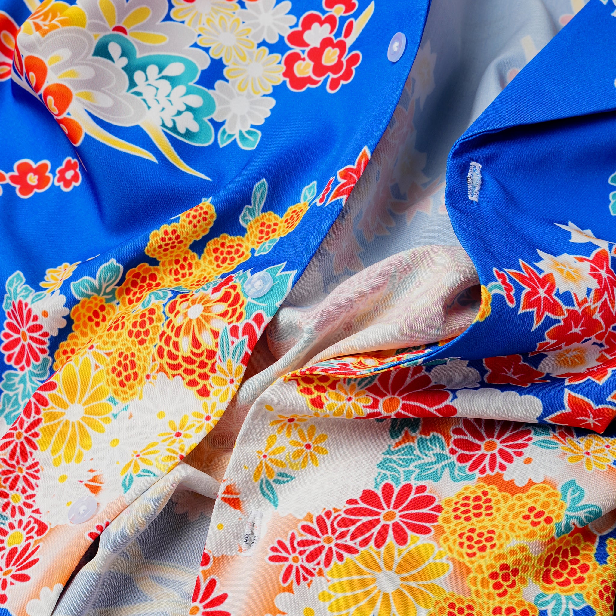 Blue Kimono Bloom Hawaiian Shirt