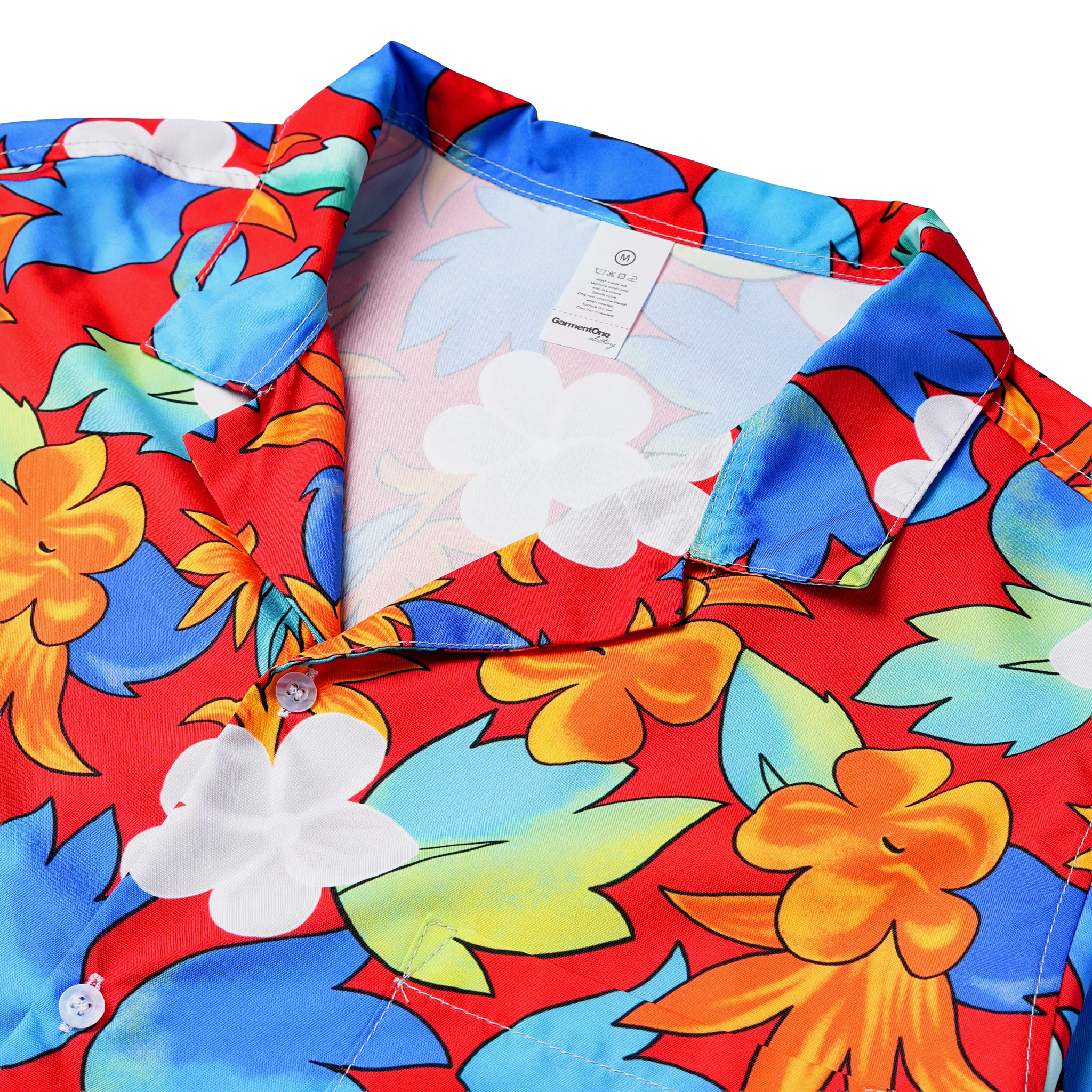 Fire Bloom Pocket Hawaiian Shirt