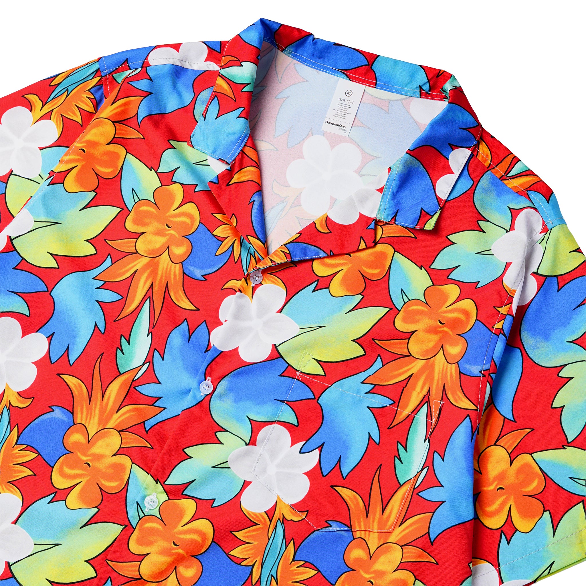 Fire Bloom Pocket Hawaiian Shirt