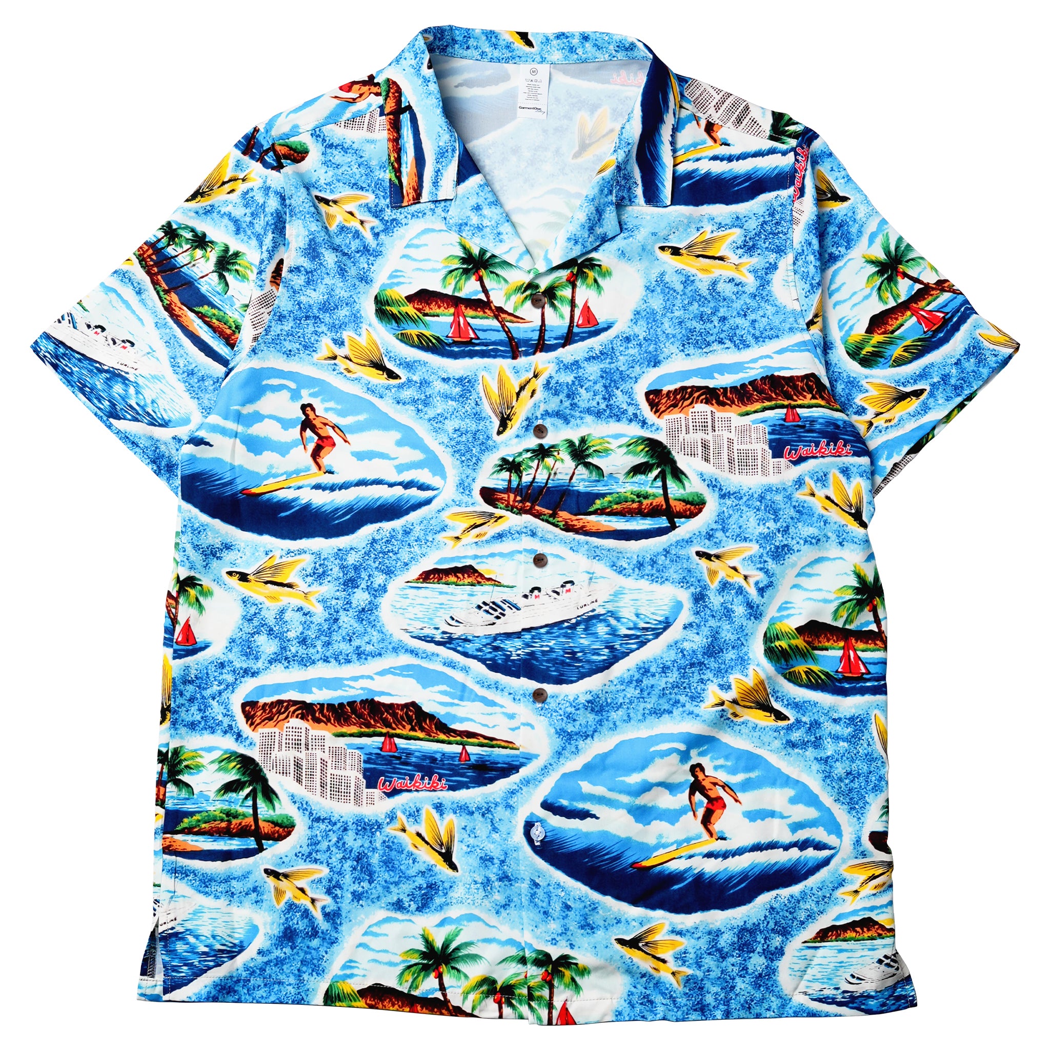 Honolulu Waikiki Island Hawaiian Shirt Womens