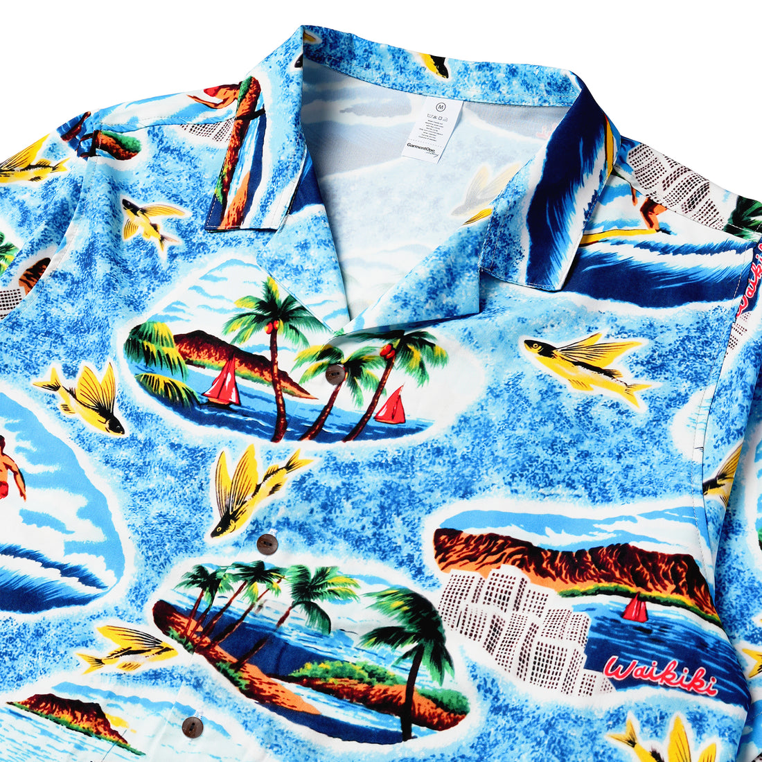 Honolulu Waikiki Island Hawaiian Shirt Womens