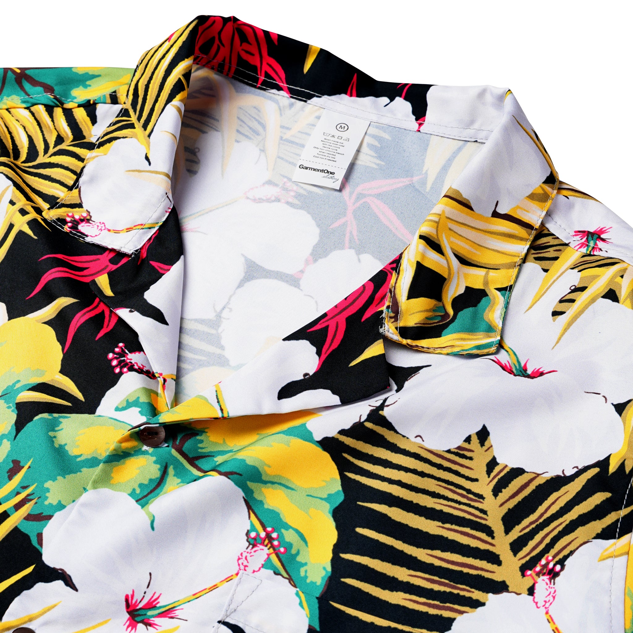 Dark Oasis Floral Woman Pocket Hawaiian Shirt