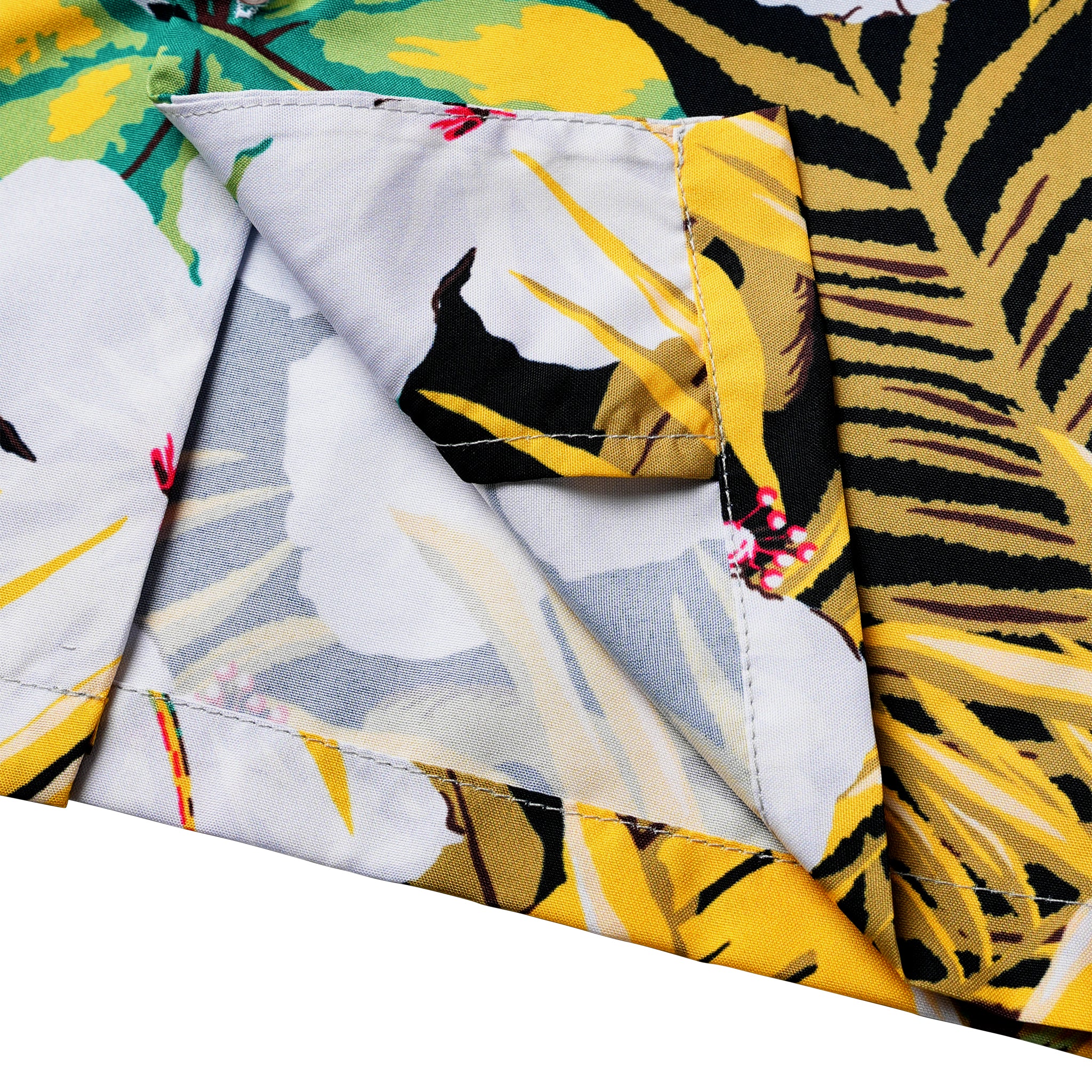 Dark Oasis Floral Woman Pocket Hawaiian Shirt