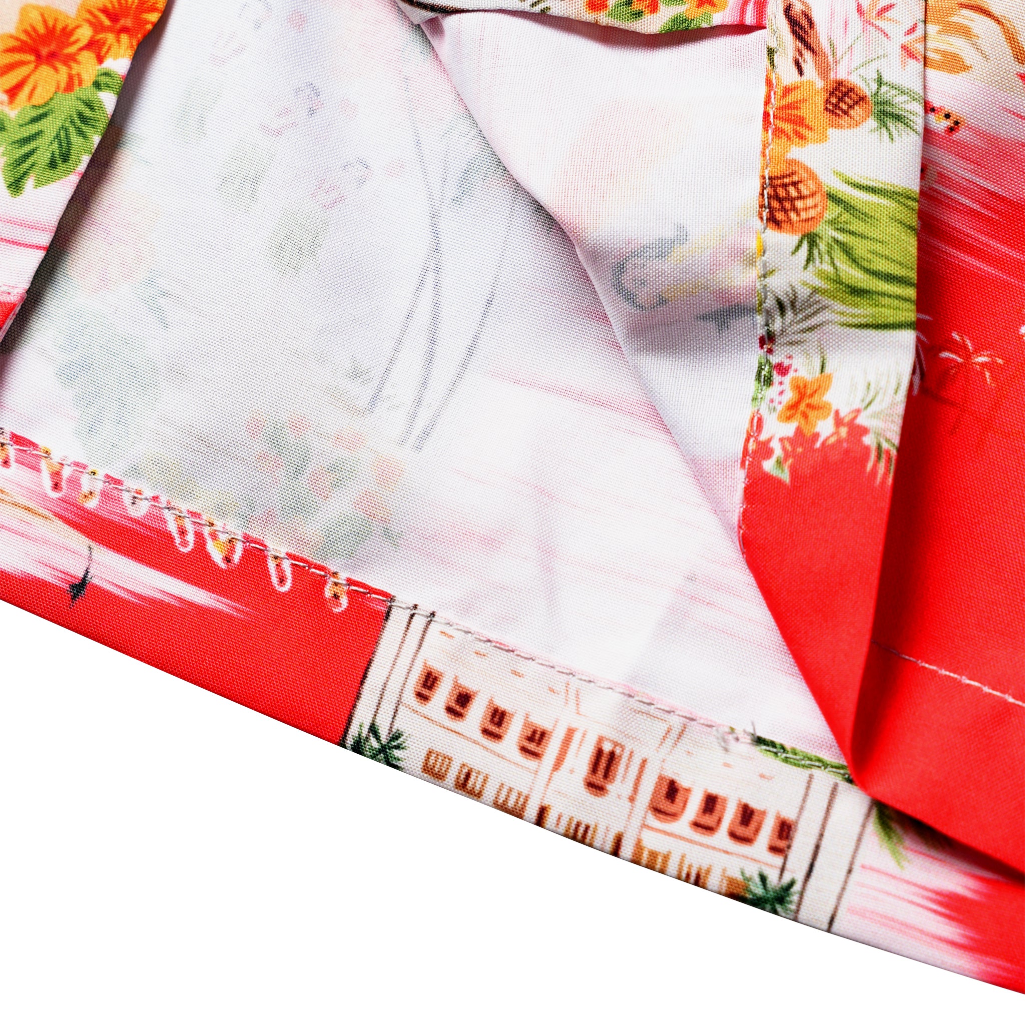 Retro Aloha Postcard Woman Pocket Hawaiian Shirt
