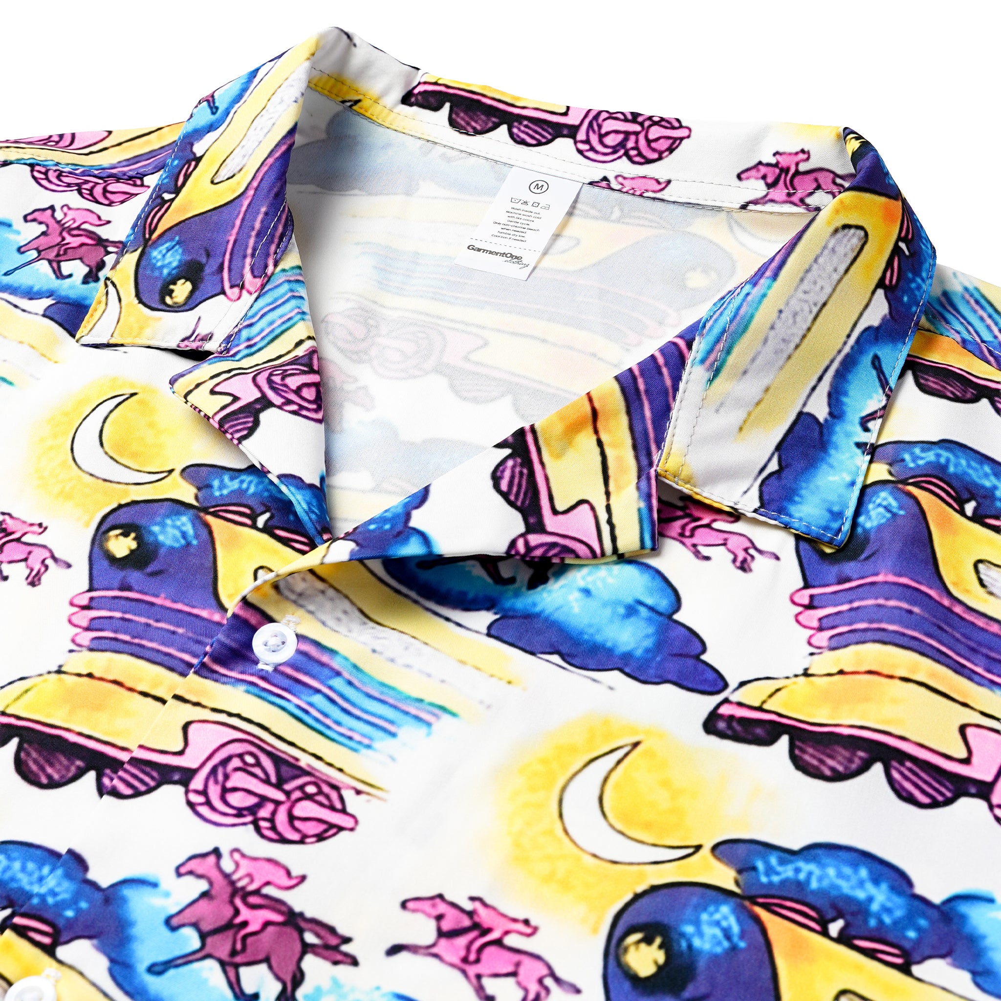 Neon Time Train Hawaiian Shirt