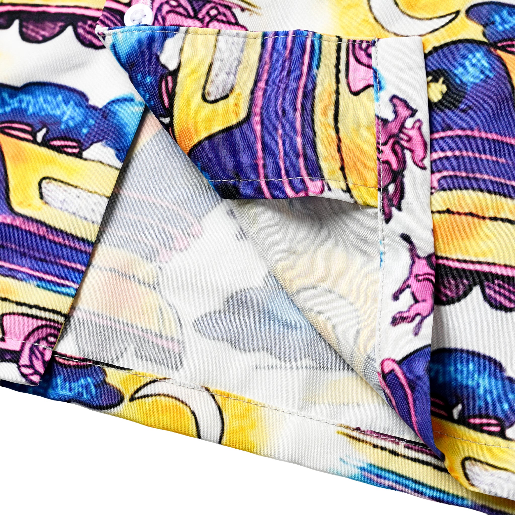 Neon Time Train Hawaiian Shirt