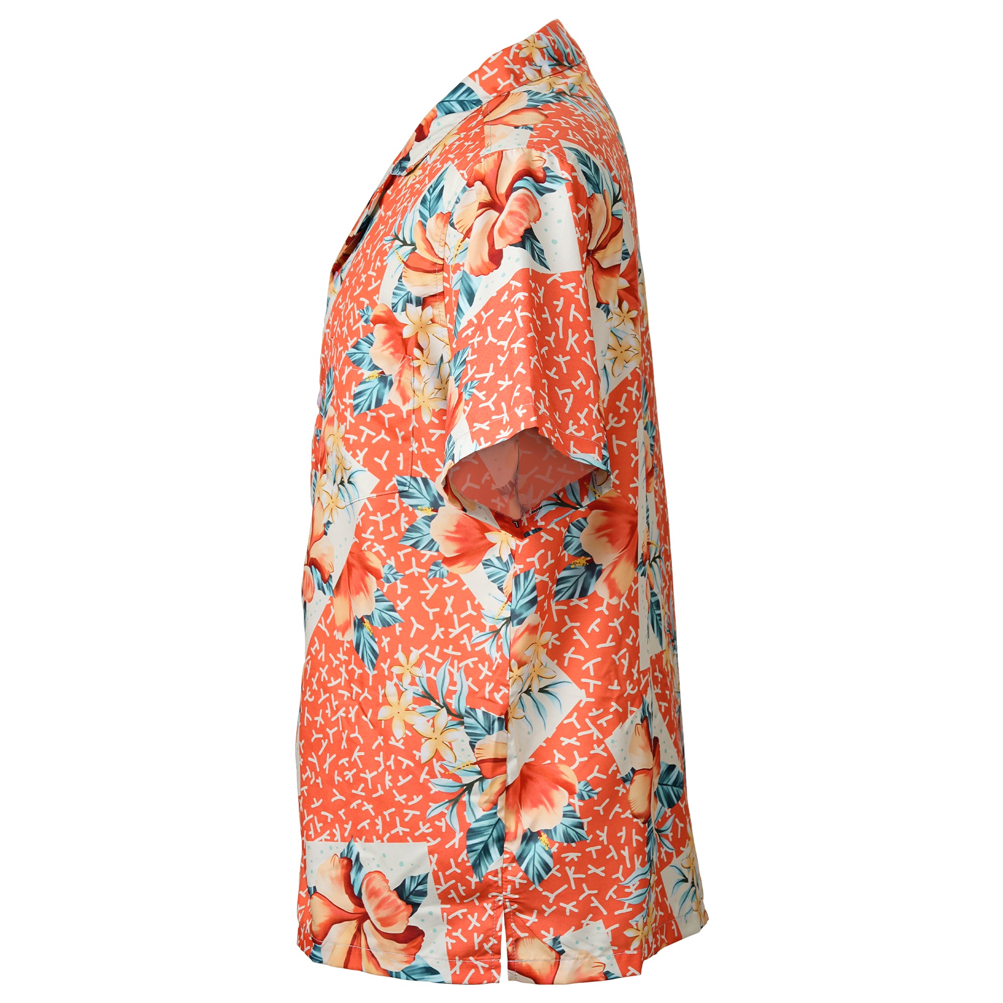 Coral Postcard Tropics Pocket Hawaiian Shirt