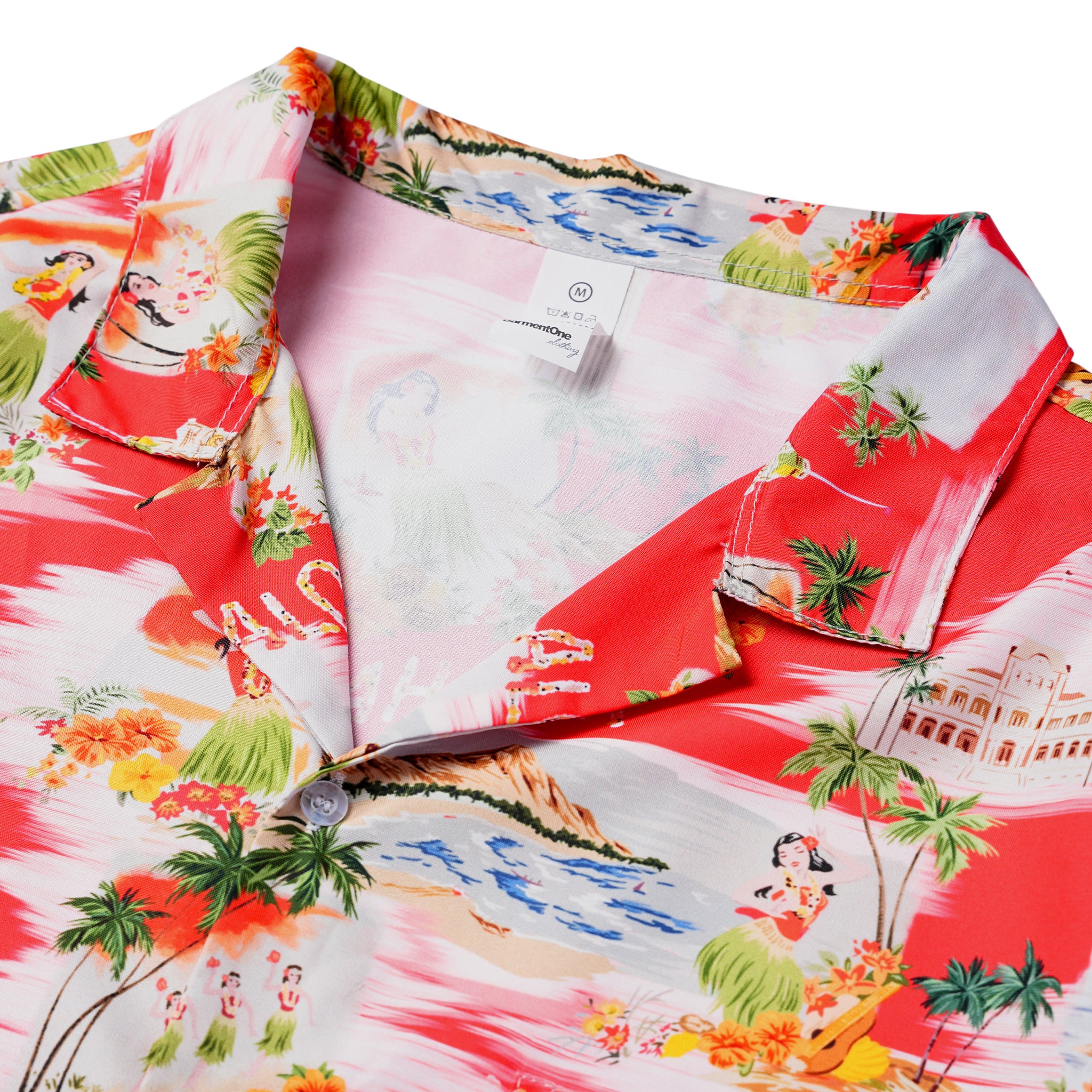 Retro Aloha Postcard Pocket Hawaiian Shirt