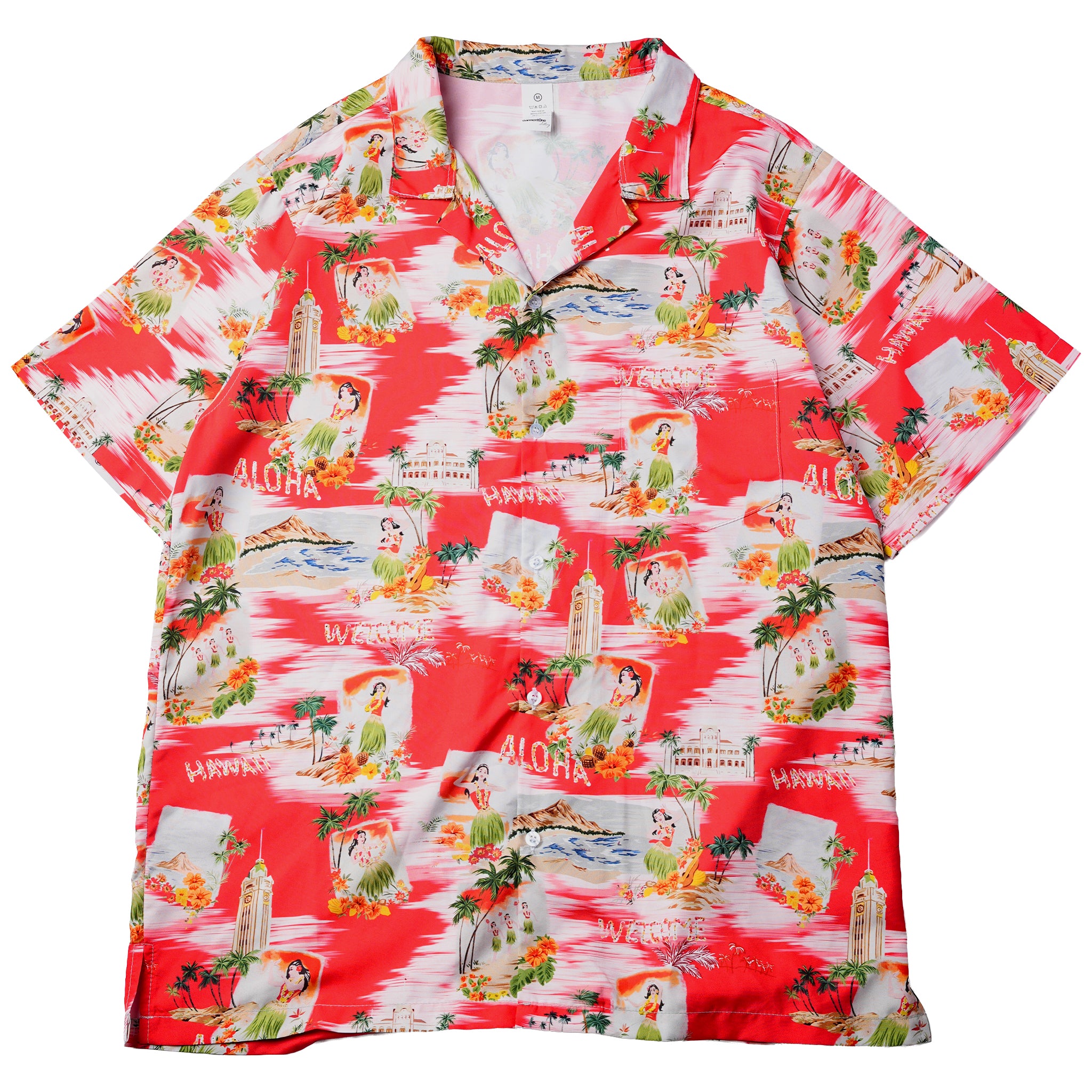 Retro Aloha Postcard Pocket Hawaiian Shirt