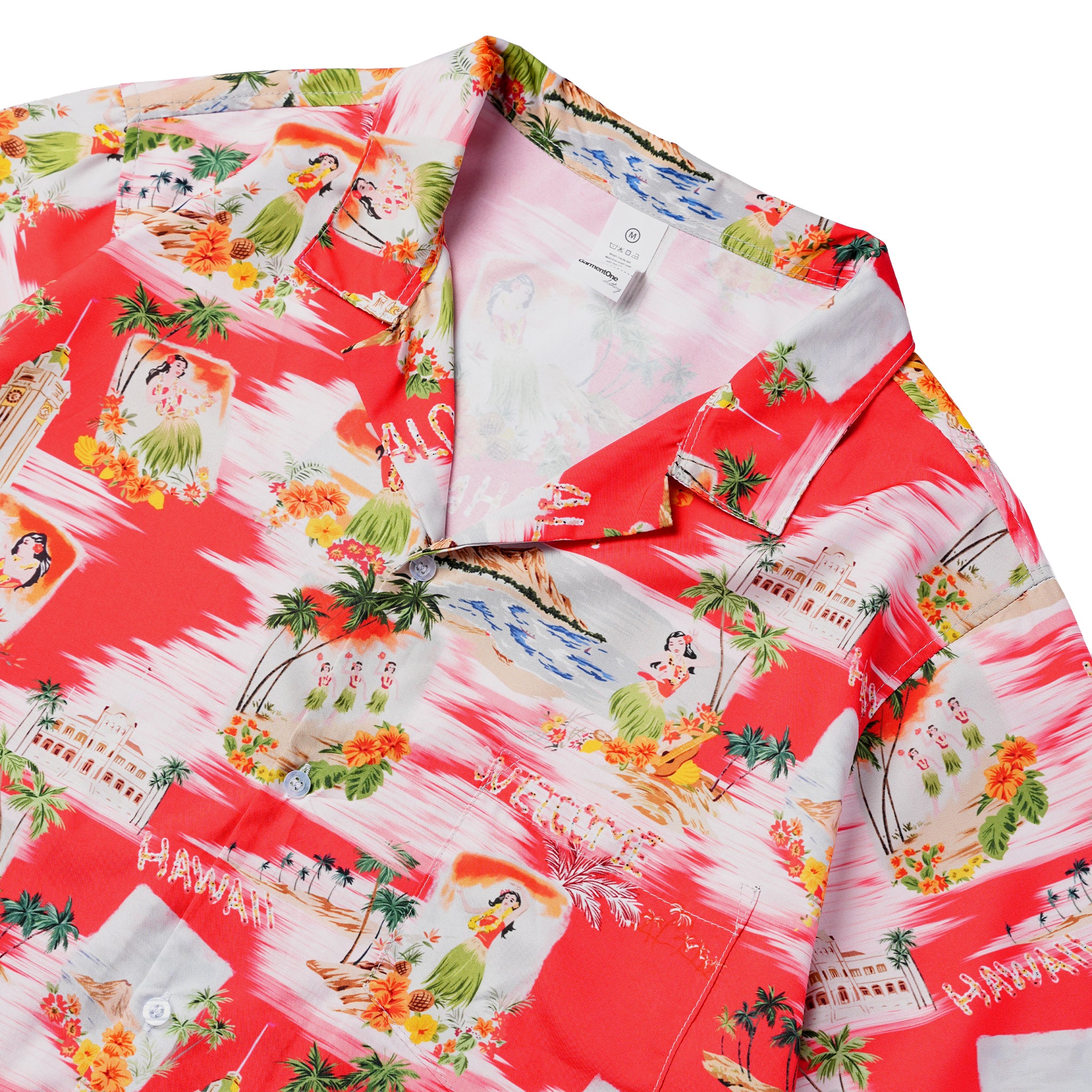 Retro Aloha Postcard Pocket Hawaiian Shirt