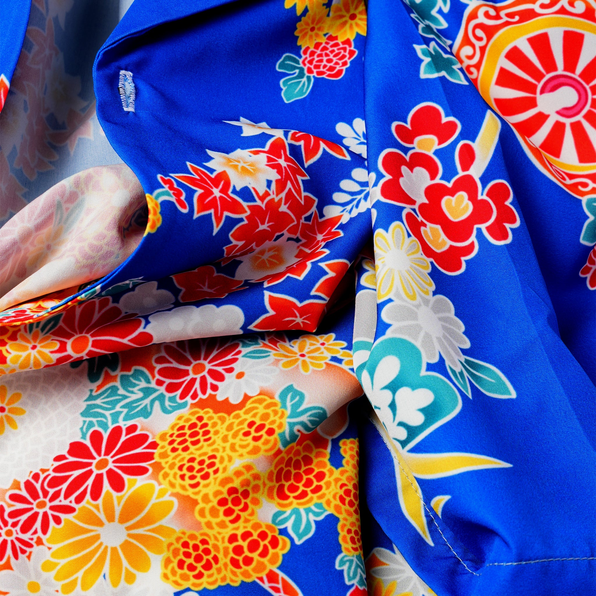 Blue Kimono Bloom Woman Hawaiian Shirt