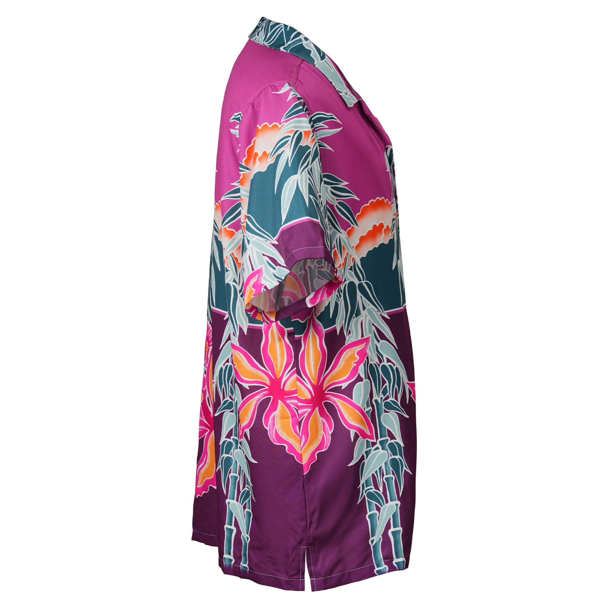 Purple Bamboo Bloom Hawaiian Shirt