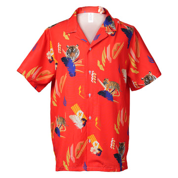 Screen Accurate TONY MONTANA Red Tiger Hawaiian Shirt